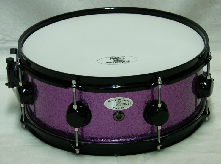 14"X5.5" 15 Ply Purple Sparkle Snare Drum 